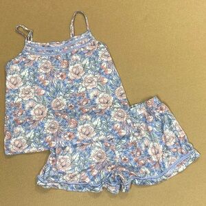 Lucky Brand Floral Pajama Set - Blue and Pink